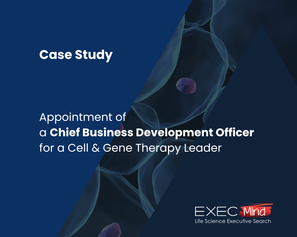 Recruitment of a Chief Business Development Officer (a US-based)